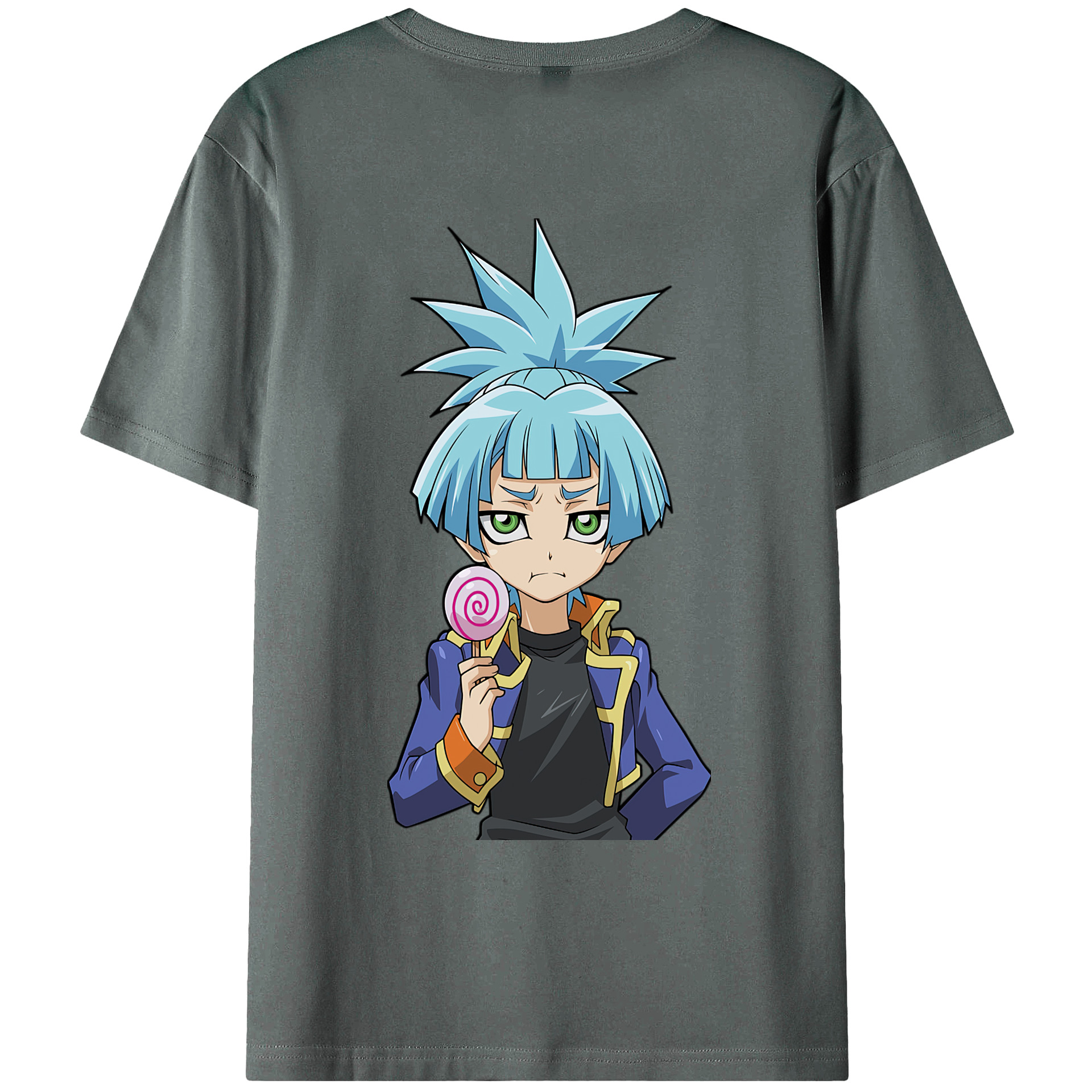 （画像用） 遊☆戯☆王 Yu-Gi-Oh! 綿100％ メンズ半袖Tシャツ（バックプリント） 通気性